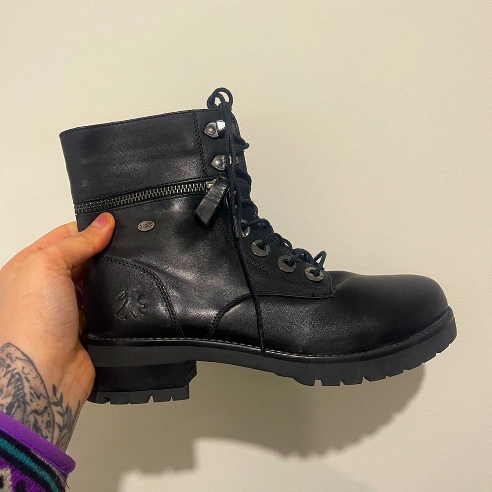 Black Combat Style Boots